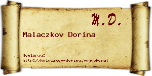 Malaczkov Dorina névjegykártya